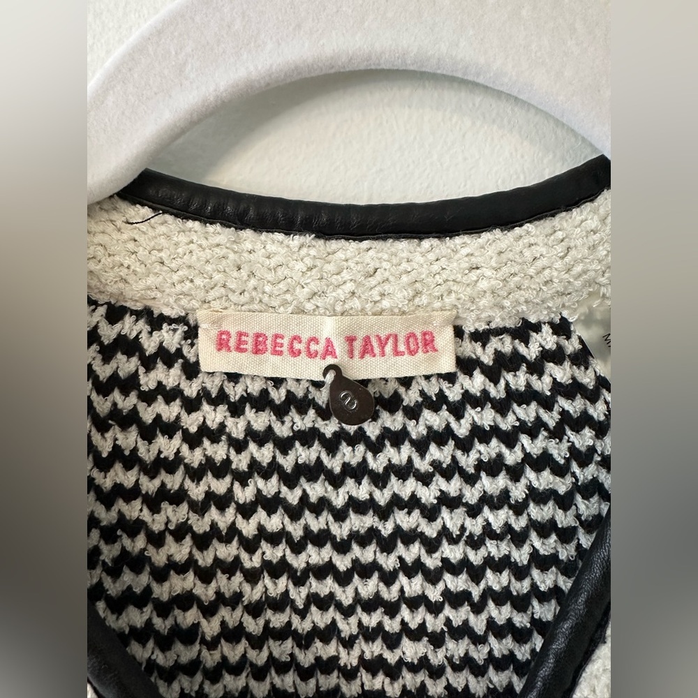 Rebecca Taylor tweed knit zip-front moto jacket - Picture 3 of 4